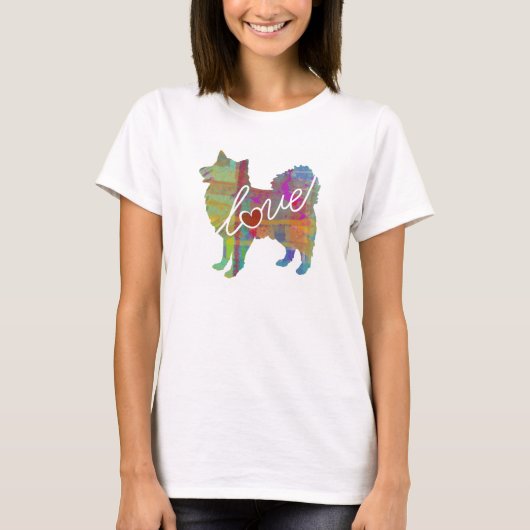 American Eskimo - Waterverf T-shirt (Voorkant)