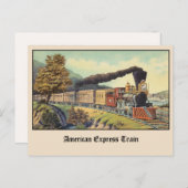 American Express Train  Briefkaart (Voorkant / Achterkant)