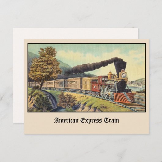 American Express Train  Briefkaart (Voorkant / Achterkant)