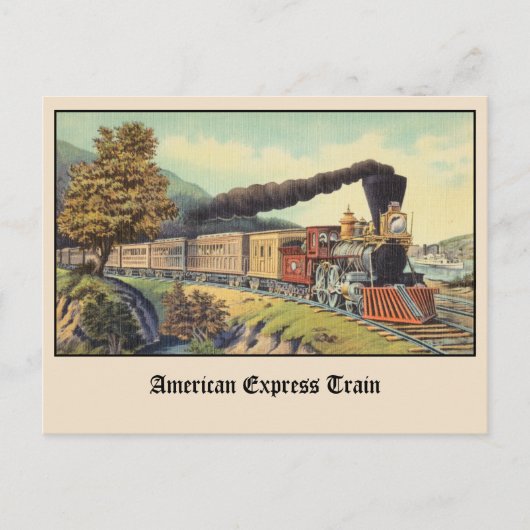 American Express Train  Briefkaart (Voorkant)