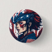 american fan 15 ronde button 3,2 cm (Voorkant)