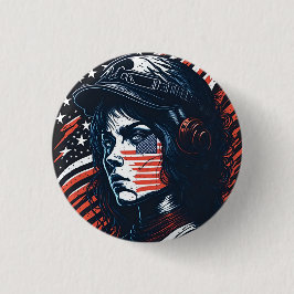 american fan 1 ronde button 3,2 cm