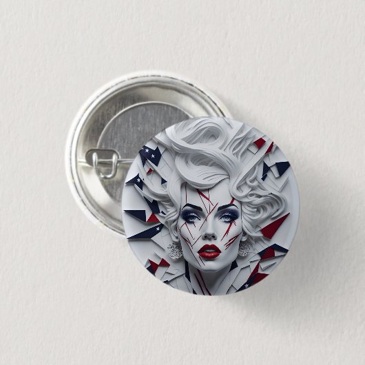 american fan 30 ronde button 3,2 cm (Voorkant /achterkant)