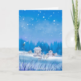 American Farm Signature Folded Holiday Card Feestdagen Kaart