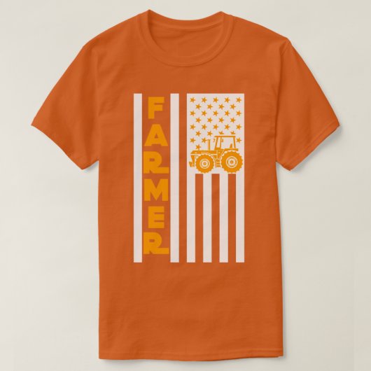 American Farmer Gift Patriotic Proud Farmer T-shirt (Design voorkant)