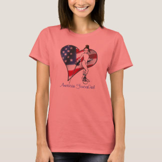 American Fencer Grrl - USAHeart T-shirt