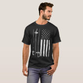 American Fencing Gear Patriotic Fencer 4th of July T-shirt (Voorkant volledig)