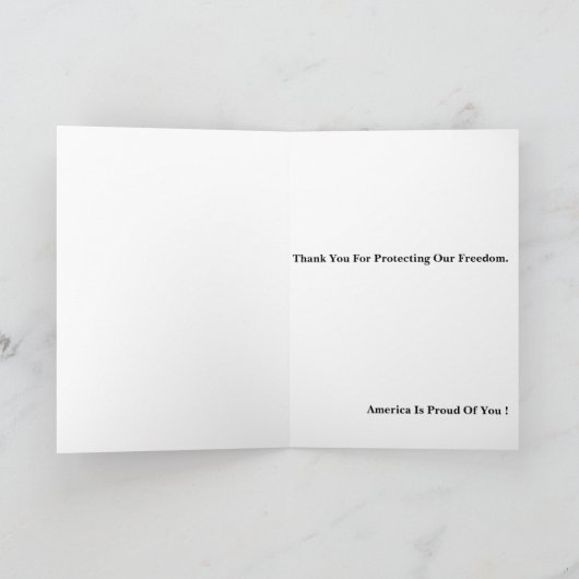 American Fighter Liberty Tribute Bedankkaart (Binnen)