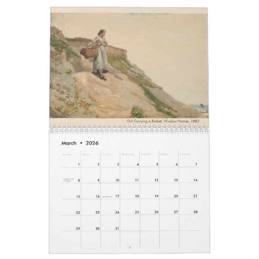 American Fine Art Waterverf Rural America Scenes Kalender (Mar 2026)