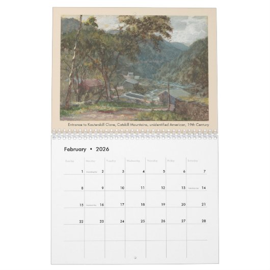 American Fine Art Waterverf Rural America Scenes Kalender (Feb 2026)