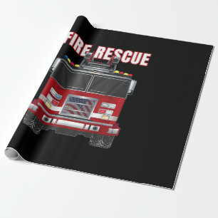 American Fire Rescue Firefighter Department Truck Cadeaupapier