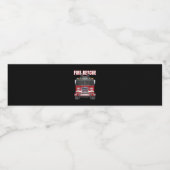 American Fire Rescue Firefighter Department Truck Waterfles Etiket (Enkel label)