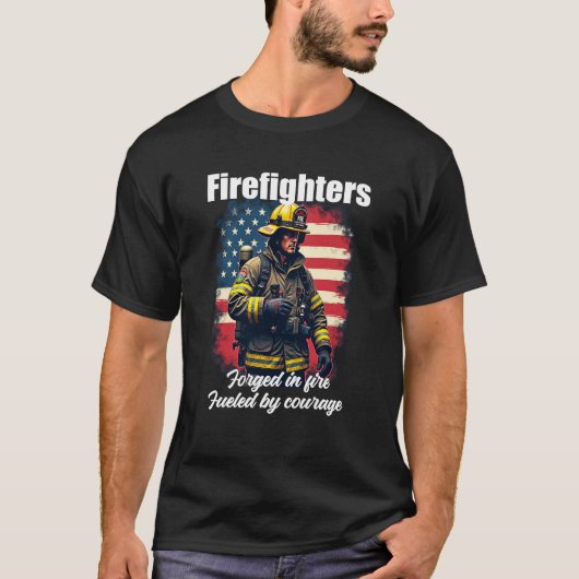 American Firefighter T-shirt - Vervalst in het Vuu (Voorkant)
