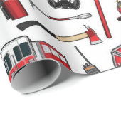 American Firefighting Pattern Cadeaupapier (Rol Hoek)