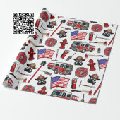 American Firefighting Pattern Cadeaupapier