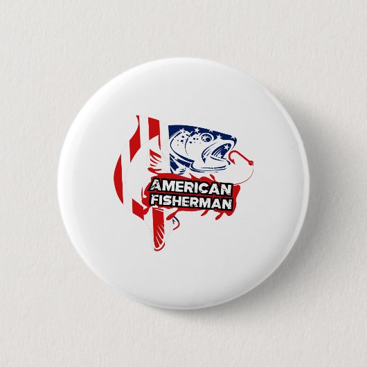 American fisherman ronde button 5,7 cm (Voorkant)