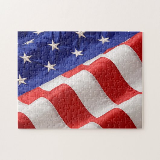American Flag 11x14 Photo Puzzle with Gift Box Legpuzzel (Horizontaal)