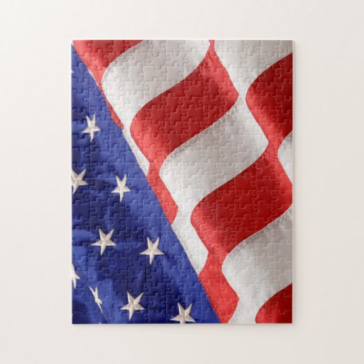 American Flag 11x14 Photo Puzzle with Gift Box Legpuzzel (Verticaal)