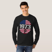 American Flag 1973 Protect Pro Roe Feminism Pro Ch T-shirt (Voorkant volledig)