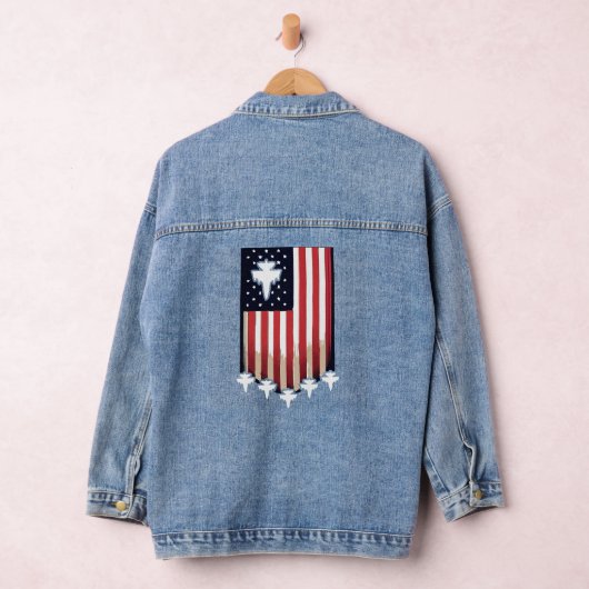 American Flag 4th of July-65079 Denim Jacket (Hangar)