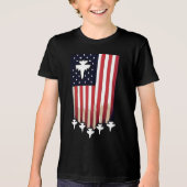 American Flag 4th of July-65079 Tri-Blend Shirt (Voorkant)