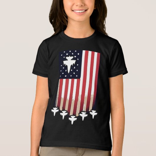 American Flag 4th of July-65079 Tri-Blend Shirt (Voorkant)