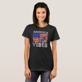 American Flag 4th Of July America Vibes T-shirt (Voorkant volledig)