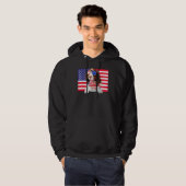 American Flag 4th Of July English Springer Spaniel Hoodie (Voorkant volledig)