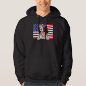 American Flag 4th Of July English Springer Spaniel Hoodie (Voorkant)