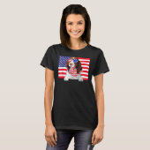American Flag 4th Of July English Springer Spaniel T-shirt (Voorkant volledig)