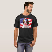 American Flag 4th Of July English Springer Spaniel T-shirt (Voorkant volledig)