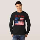 American Flag 4th Of July Squad 4th Of July T-shirt (Voorkant volledig)