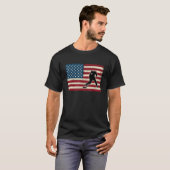 American flag 4th of July USA Patriotic Field Ice  T-shirt (Voorkant volledig)