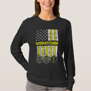 American Flag 911 Operator Dispatch-er Police Fire T-shirt