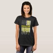 American Flag 911 Operator Dispatch-er Police Fire T-shirt (Voorkant volledig)