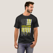American Flag 911 Operator Dispatch-er Police Fire T-shirt (Voorkant volledig)
