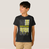 American Flag 911 Operator Dispatch-er Police Fire T-shirt (Voorkant volledig)
