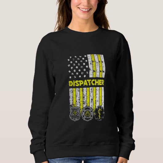 American Flag 911 Operator Dispatch Er Police Fire Trui (Voorkant)