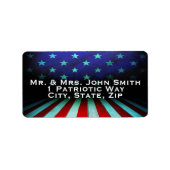 American Flag Abstract Return Address Label (Voorkant)