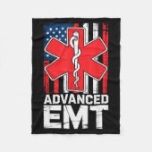 American Flag Advanced Emt Aemt Medical Technician Fleece Deken (Voorkant)