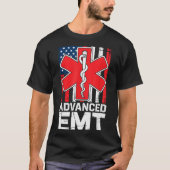 American Flag Advanced Emt Aemt Medical Technician T-shirt (Voorkant)