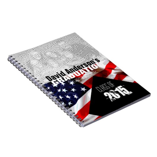 American Flag Afstuderen Class of 2018 Guest Book Notitieboek (Rechterzijde)