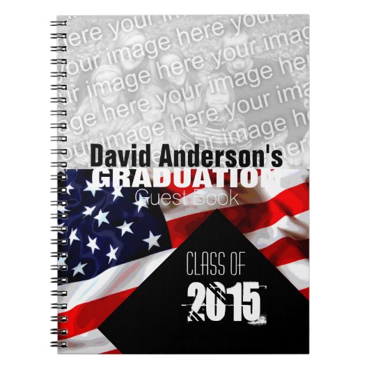American Flag Afstuderen Class of 2018 Guest Book Notitieboek (Voorkant)