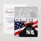 American Flag Afstuderen Class of 2025 Kaart (Voorkant / Achterkant)