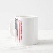 American Flag Alpine Skiing Skier _6  Koffiemok (Voorkant links)