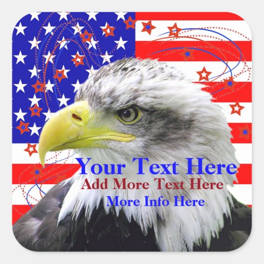 American Flag And Eagle Stickers (Voorkant)