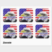 American Flag And Eagle Stickers (Vel)