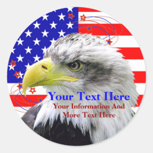 American Flag And Eagle Stickers