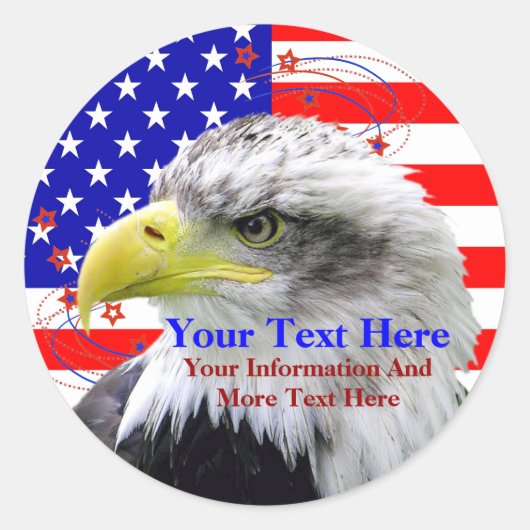 American Flag And Eagle Stickers (Voorkant)