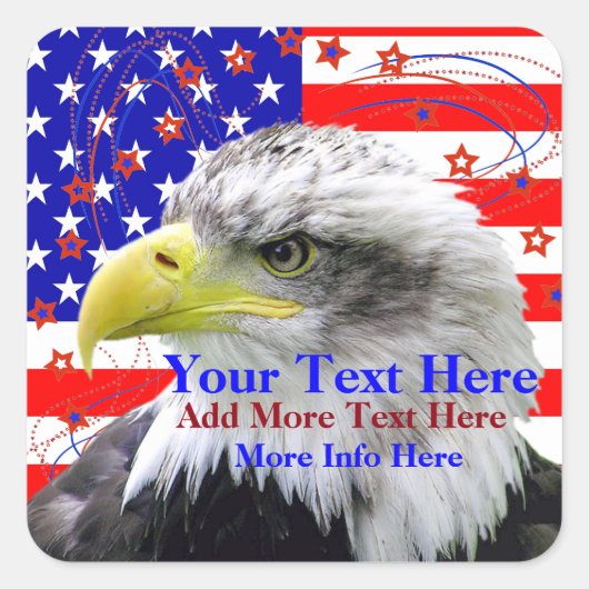American Flag And Eagle Stickers (Voorkant)